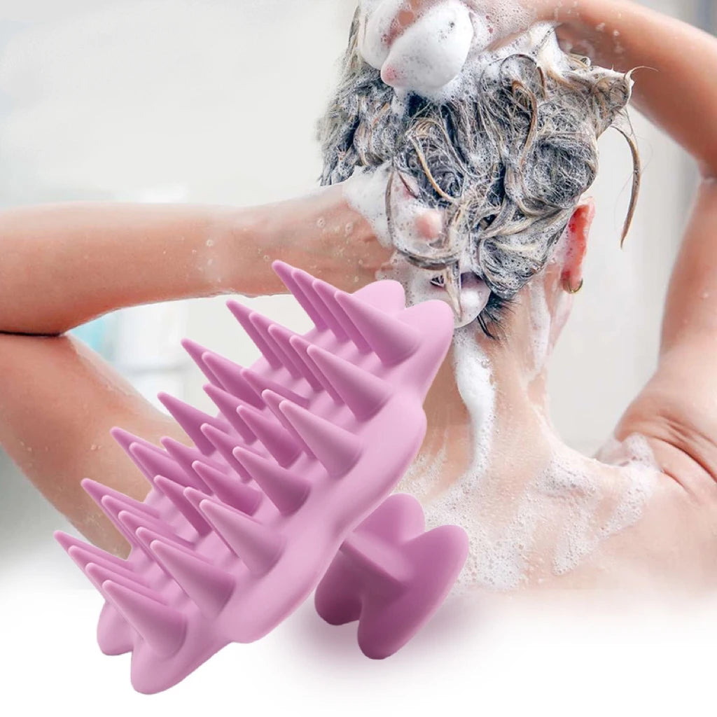 Silicone scalp massager brush
