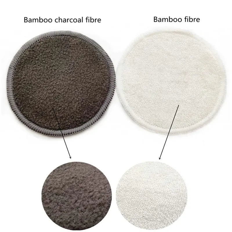 Makeup remover pads in use