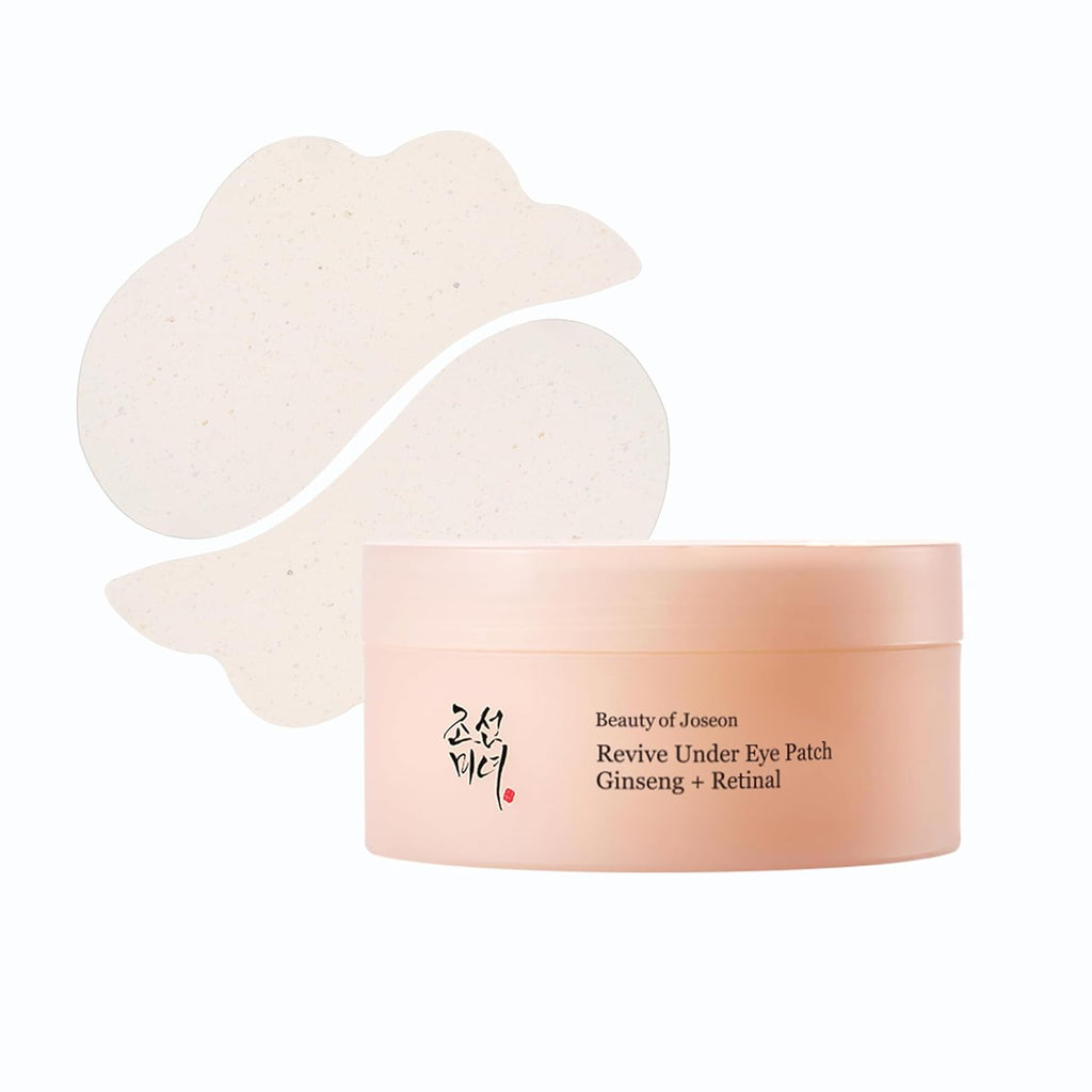 Revive under Eye Patch with Retinal and Ginseng, for Puffy Eyes, Fine Lines and Wrinkles, Collagen, Peptide, Adenosine and Bakuchiol, for All Skin Types, 60 Sheets, 30 Pairs