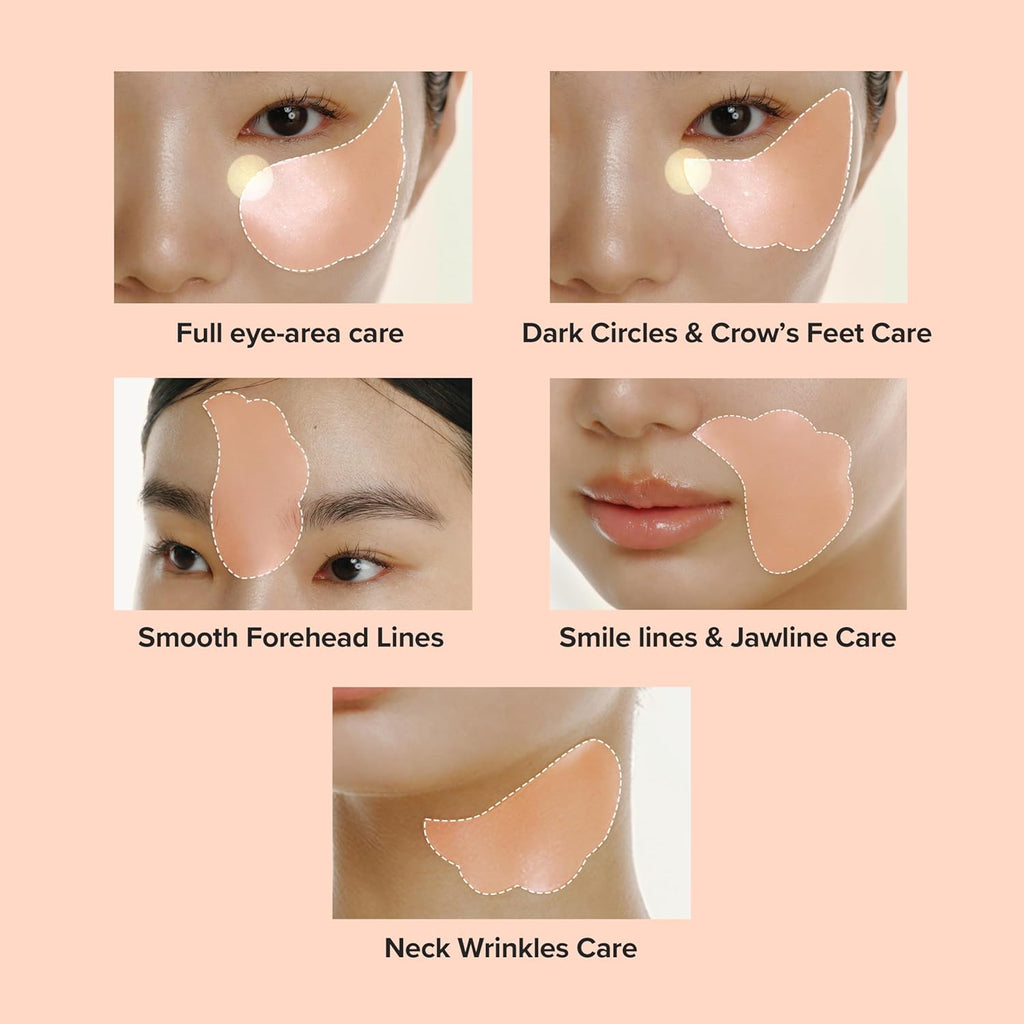 Revive under Eye Patch with Retinal and Ginseng, for Puffy Eyes, Fine Lines and Wrinkles, Collagen, Peptide, Adenosine and Bakuchiol, for All Skin Types, 60 Sheets, 30 Pairs