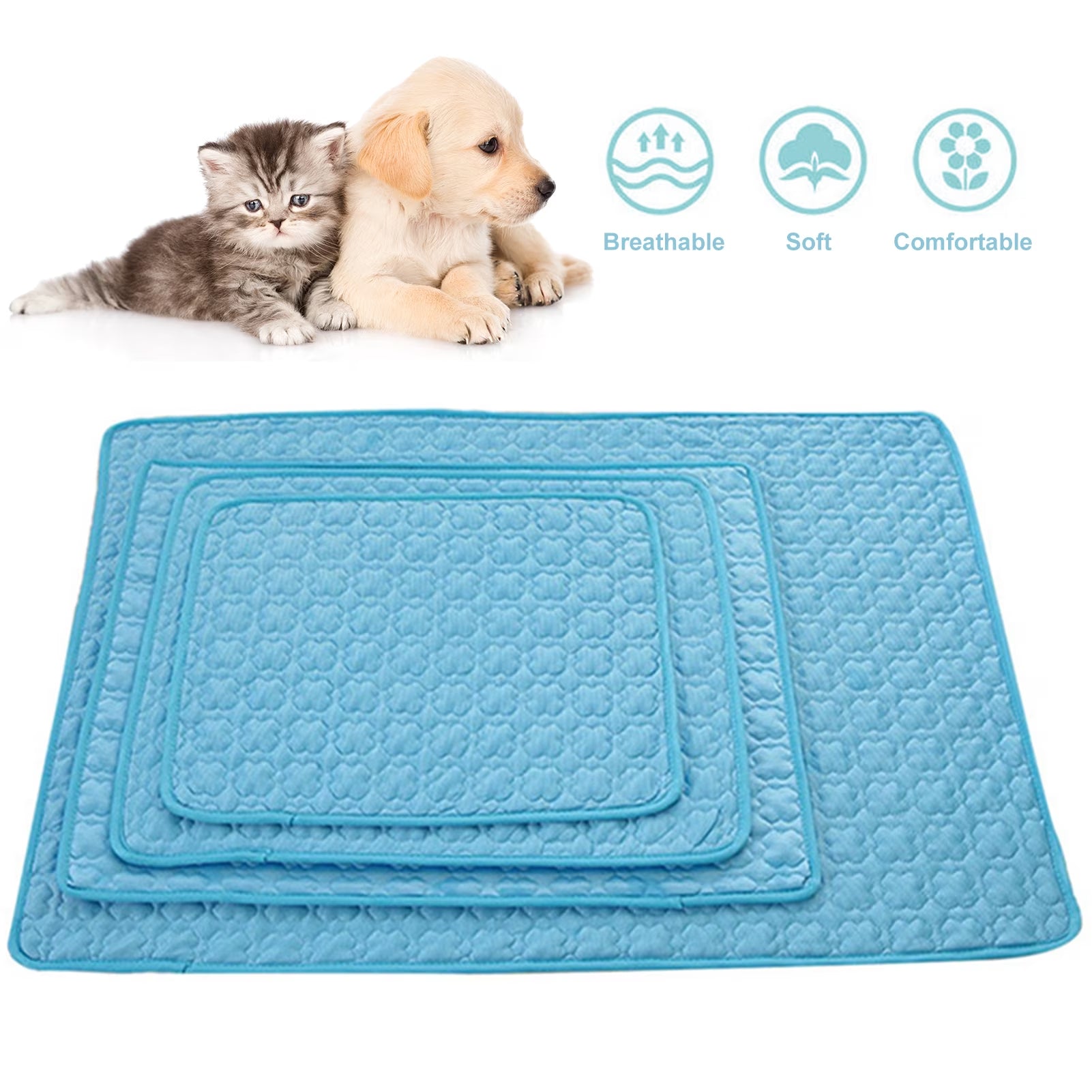 Dog Cooling Mats Foldable Pet Cooling Mats Dog Sleeping Mats Dog Cooling Pads Dog Bed Mats Cat Bed Mats Cats Cooling Pad Cool Self Cooling Mat Pet Summer Cooling Mat Sleeping Pad